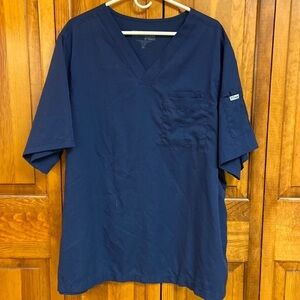 Greys Anatomy Men’s Scrub Top Navy Blue EUC 2XL